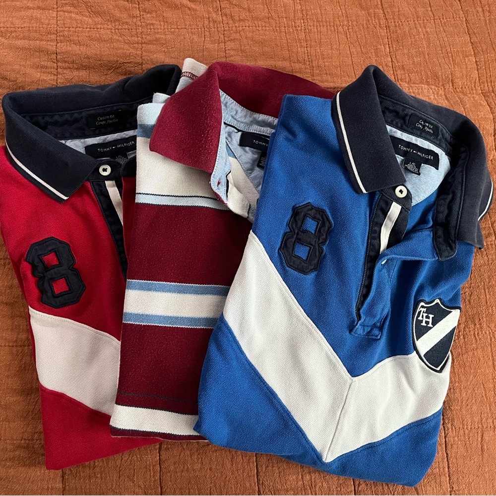 Tommy Hilfiger Men’s Polo Shirt Bundle - sz L